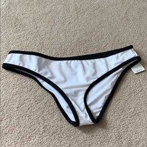 NEVER WORN Black and white fox bikini bottoms